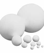4x stuks beschilderbare ballen bollen van piepschuim 20 cm
